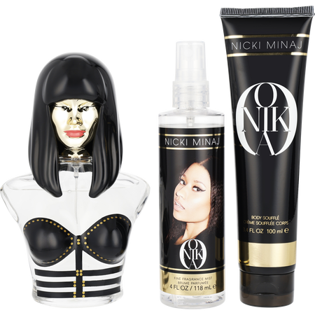 Nicki Minaj Onika Eau de parfum spray 3.4 oz & BODY MIST 4 oz & BODY SOUFFLE 3.4 oz for women