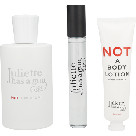 Juliette Has a Gun Not A Perfume Eau de parfum spray 3.3 oz & BODY LOTION 1 oz & Eau de parfum TRAVEL spray 0.25 oz MINI for women