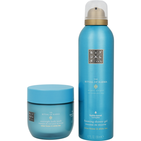 Rituals by Rituals The Ritual of Karma Set: Foaming Shower Gel 6.7OZ + Overnight Body Mask 4.2OZ -2pcs for unisex