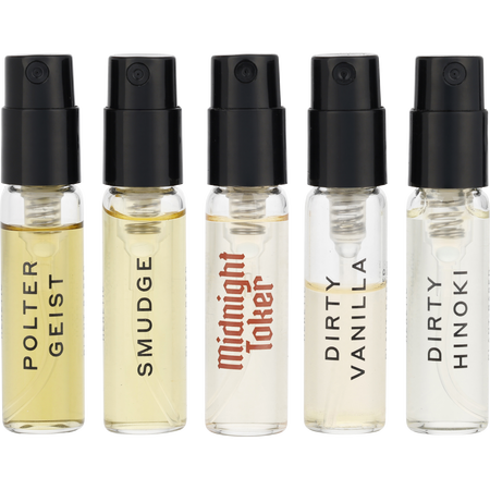 Heretic Variety by Heretic Parfum THE SMOKE BOX WITH DIRTY VANILLA & DIRTY HINOKI & MIDNIGHT TOKER & POLTERGEIST & SMUDGE AND ALL ARE Eau de parfum spray VIALS for unisex