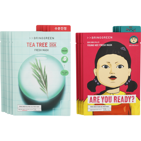 Bring Green by Bring Green Tea Tree Cica & Young Hee Fresh Mask (5 each) -10pcs for women