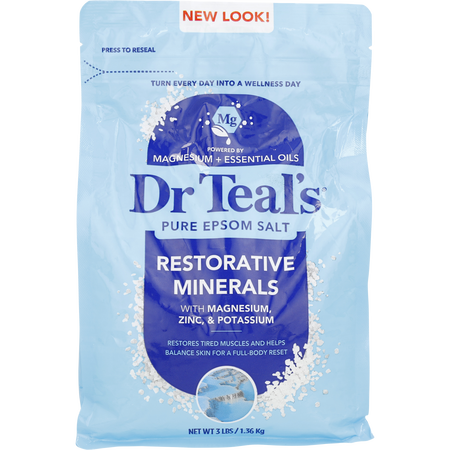 Dr. Teal's by Dr. Teal's Pure Epsom Salt Soaking Solution - Restorative Minerals -1.36kg/48OZ for unisex