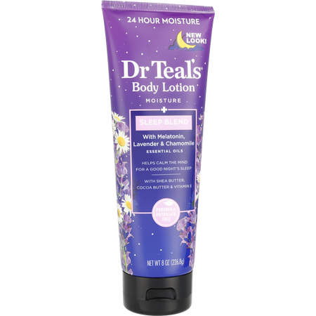 Dr. Teal's Body Lotion - Moisture+ Sleep Blend w/Melatonin, Lavender & Chamomile -226.8g/8OZ for unisex