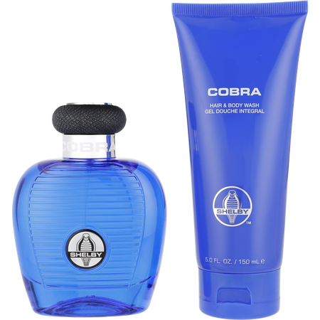Shelby Cobra Blue EDT spray 3.4 oz & HAIR & BODY WASH 5 oz for men