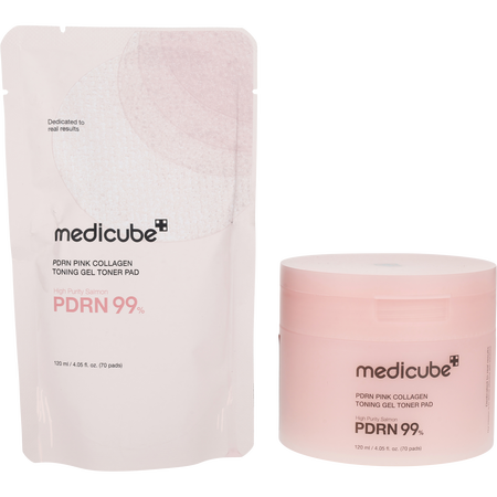 Medicube by Medicube PDRN Pink Collagen Toning Gel Toner Pad -120ml/4.05OZ (70pads) for women