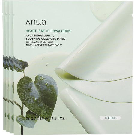 ANUA - Heartleaf 70 Soothing Collagen Mask - 4pcs