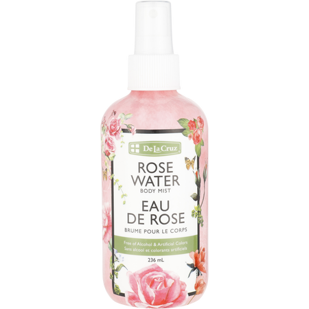 De La Cruz Rose Water BODY MIST 8 oz for unisex
