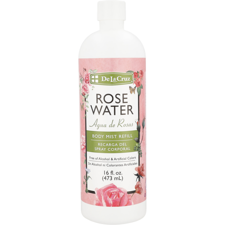 De La Cruz Rose Water BODY MIST REFILL 16 oz for unisex