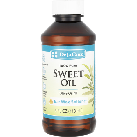 De La Cruz 100% Pure Sweet Oil Ear Wax Softener -118ml/4OZ for unisex