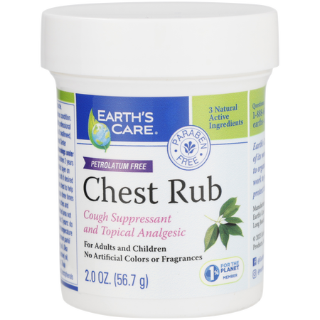 Earth's Care by Earth's Care Chest Rub - Petrolatum Free -56.7g/2OZ for unisex