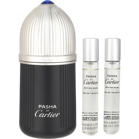 Pasha De Cartier Edition Noire EDT spray 3.3 oz & EDT spray 2 X 0.33 oz MINIS for men