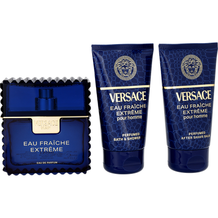 Gianni Versace Versace Man Eau Fraiche Extreme Eau de parfum spray 1.7 oz & AFTERSHAVE 1.7 oz & SHOWER GEL 1.7 oz for men