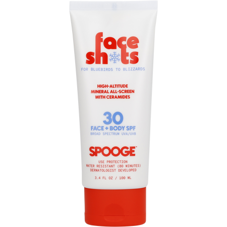 Spooge by Spooge Face Shots High-Altitude Mineral Sunscreen SPF 30 -100ml/3.4OZ for unisex