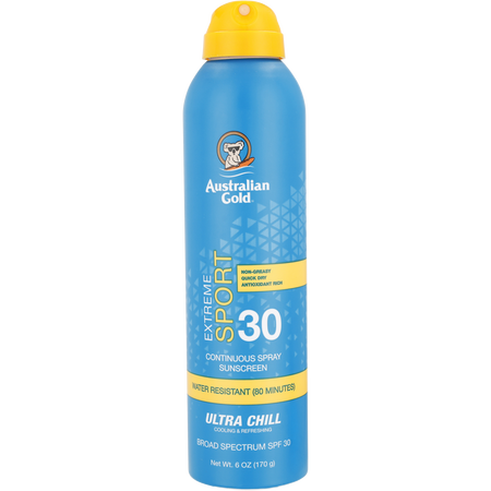 Australian Gold by Australian Gold Extreme Sport Continuous Spray Sunscreen with Ultra Chill SPF 30 -170g/6OZ for unisex