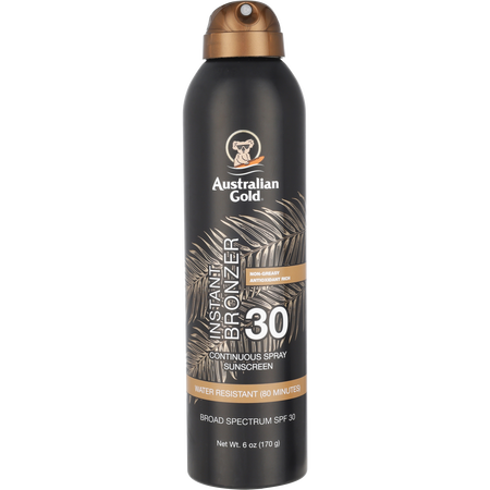 Australian Gold by Australian Gold Instant Bronzer Continuous Spray Sunscreen SPF 30 -170g/6OZ for unisex