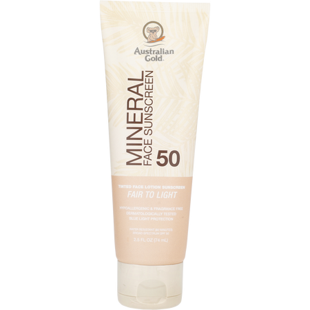 Australian Gold by Australian Gold Mineral Face Sunscreen SPF 50 - Fair to Light -74ml/2.5OZ for unisex