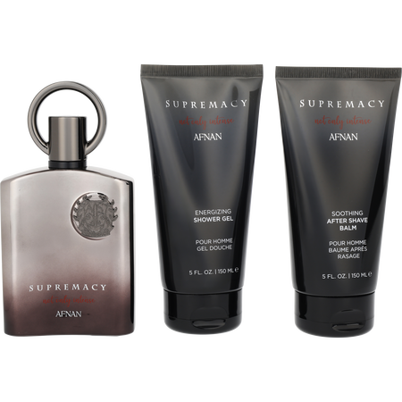 Afnan Supremacy Not Only Intense by Afnan Perfumes EXTRAIT DE PARFUM spray 3.4 oz & AFTERSHAVE BALM 5 oz & SHOWER GEL 5 oz for men
