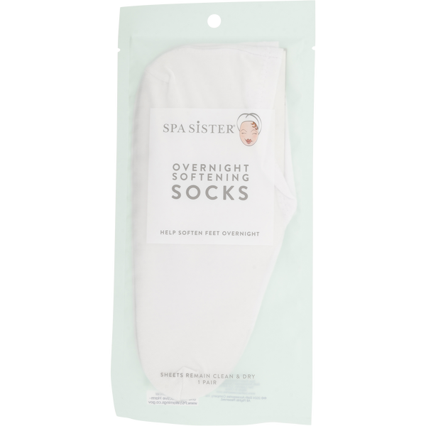 Spa Accessories by Spa Accessories, Spa Sister Overnight Softening Socks - White