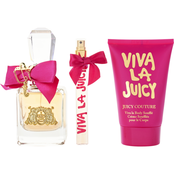 Viva La Juicy by Juicy Couture, Eau De Parfum Spray 1.7 oz & Body Lotion 4.2 oz & Eau De Parfum Spray 0.33 oz Mini, image 2 of 2