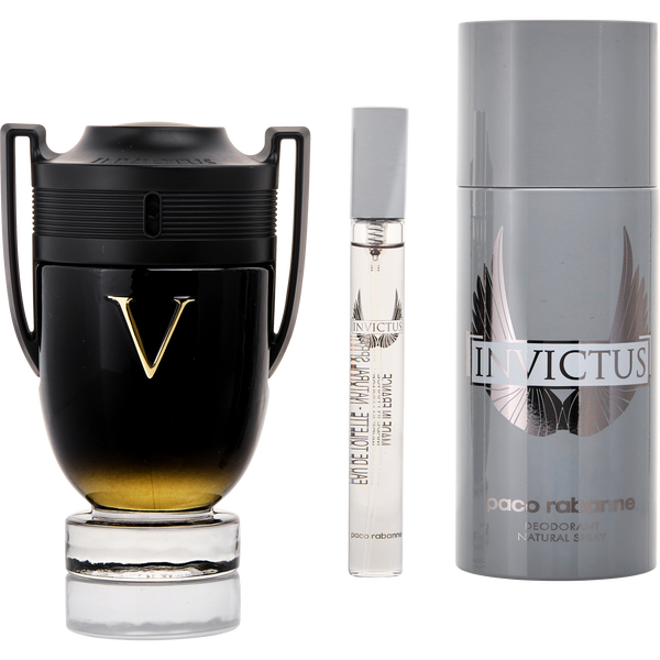 Invictus Victory by Paco Rabanne, Eau De Parfum Extreme Spray 3.4 oz & Deodorant Spray 5 oz & Eau De Toilette Spray 0.34 oz Mini, image 2 of 2