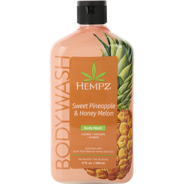 Hempz by Hempz, Sweet Pineapple & Honey Melon Herbal Body Wash 500ml/17oz