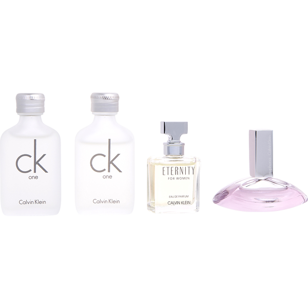 Calvin Klein Variety by Calvin Klein, 4 Piece Womens Mini Variety With Ck One Eau De Toilette 0.33 oz X 2 & Eternity Eau De Parfum 0.17 oz & Euphoria Eau De Parfum 0.13 oz And All Are Minis, image 2 of 2
