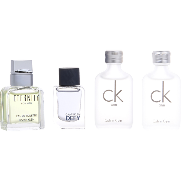Calvin Klein Variety by Calvin Klein, 4 Piece Mens Mini Variety With Eternity & Ck One X 2 & Ck Defy And All Are 0.33 oz Mini, image 2 of 2