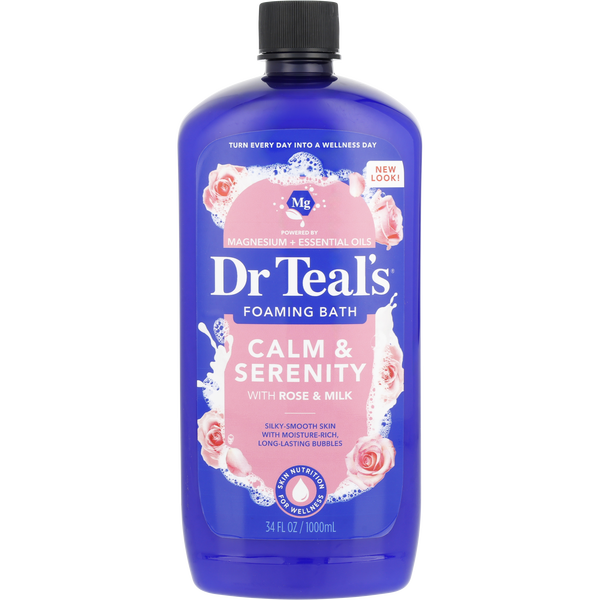 Dr. Teal's by Dr. Teal's, Foaming Bath With Pure Epsom Salt Milk And Rose 1000ml/34oz