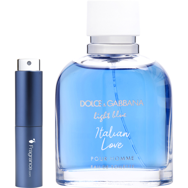 D & G Light Blue Italian Love by Dolce & Gabbana, Eau De Toilette Spray 0.27 oz Travel Spray