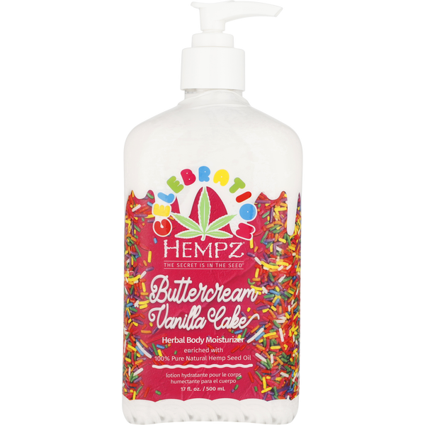 Hempz by Hempz, Buttercream Vanilla Cake Herbal Body Moisturizer 500ml/17oz