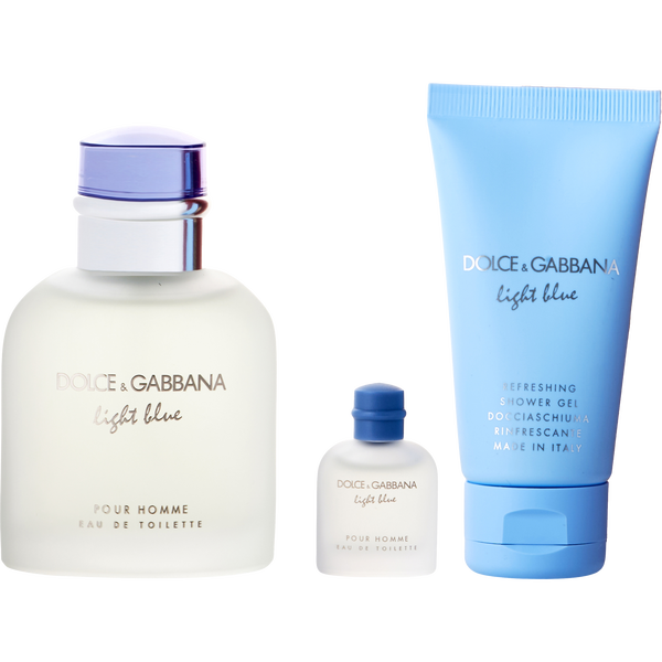 D & G Light Blue by Dolce & Gabbana, Eau De Toilette Spray 2.5 oz & Shower Gel 1.7 oz & Eau De Toilette Spray 0.15 oz Mini, image 2 of 2