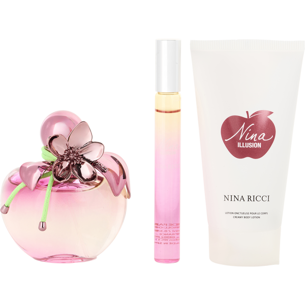 Nina Illusion by Nina Ricci, Eau De Parfum Spray 2.7 oz & Body Lotion 2.5 oz & Eau De Parfum Spray 0.33 oz Mini, image 2 of 2