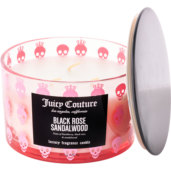 Juicy Couture Black Rose Sandalwood by Juicy Couture, Candle 16.5 oz