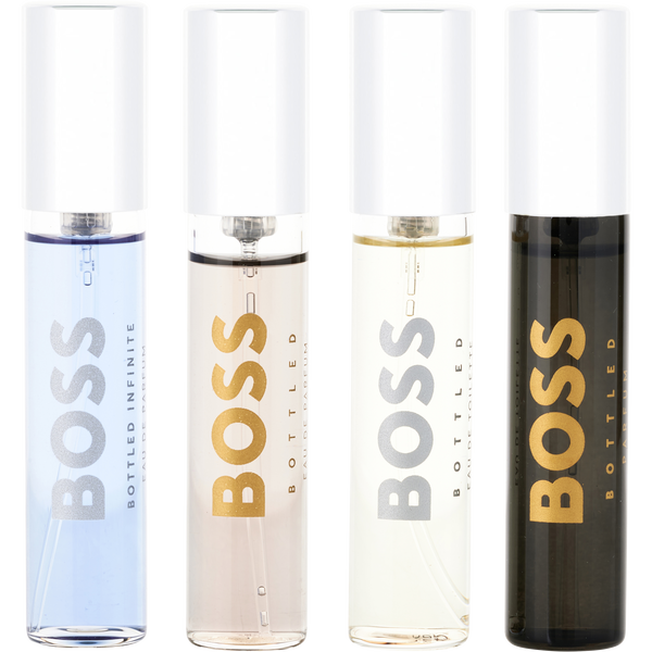 Hugo Variety by Hugo Boss, 4 Piece Mens Variety With Boss Bottled Parfum & Boss #6 Eau De Parfum & Boss Bottled Infinite Eau De Parfum & Boss #6 Eau De Toilette And All Are Spray 0.33 oz Minis, image 2 of 2
