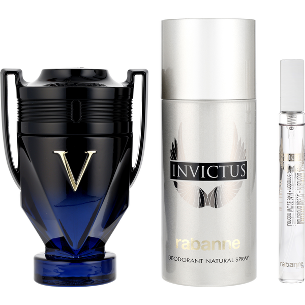 Invictus Victory Elixir by Paco Rabanne, Parfum Intense Spray 3.4 oz & Deodorant Spray 5.1 oz & Parfum Spray 0.34 oz Mini, image 2 of 2