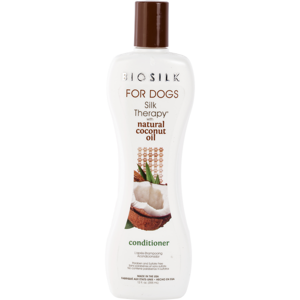 Biosilk For Dogs by Biosilk, Silk Therapy Organic Coconut Oil Conditioner 12 oz