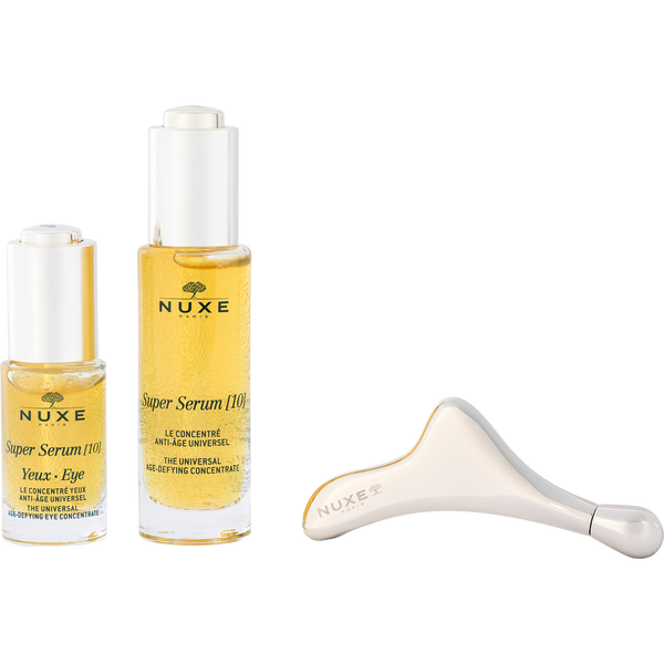 Nuxe by Nuxe, The Powerfull Anti-Aging Duo: Super Serum [10] The Universal Anti-Aging Essence + Super Serum [10] Eye Serum 30ml + Facial Massage Tool --3pcs