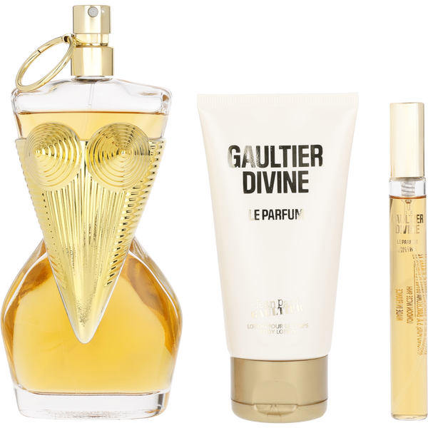 Jean Paul Gaultier Divine Le Parfum by Jean Paul Gaultier, Eau De Parfum Intense Refillable Spray 3.4 oz & Body Lotion 2.5 oz & Eau De Parfum Intense Spray 0.34 oz Mini, image 2 of 2