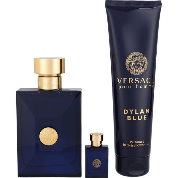 Versace Dylan Blue by Gianni Versace, Eau De Toilette Spray 3.4 oz & Shower Gel 5 oz & Eau De Toilette Spray 0.16 oz Mini, image 2 of 2