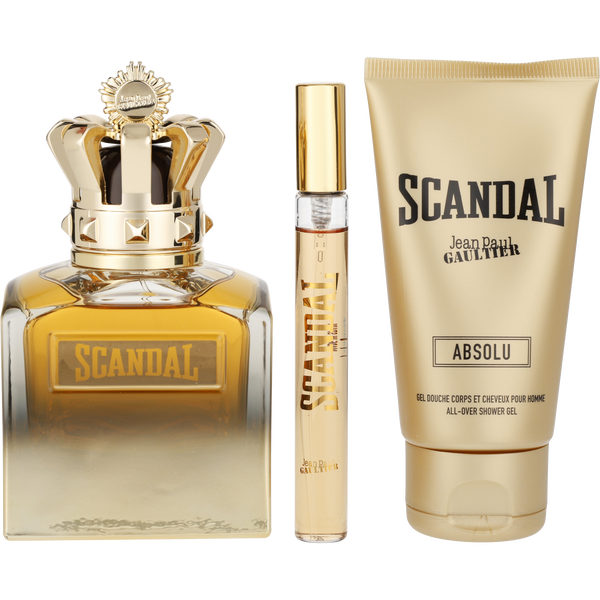 Jean Paul Gaultier Scandal Absolu Pour Homme by Jean Paul Gaultier, Parfum Concentre Spray 3.4 oz & Shower Gel 2.5 oz & Parfum Concentre Spray 0.34 oz Mini, image 2 of 2