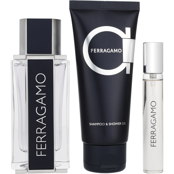 Ferragamo - 3pc Bergamot Leather Cologne Set for Men