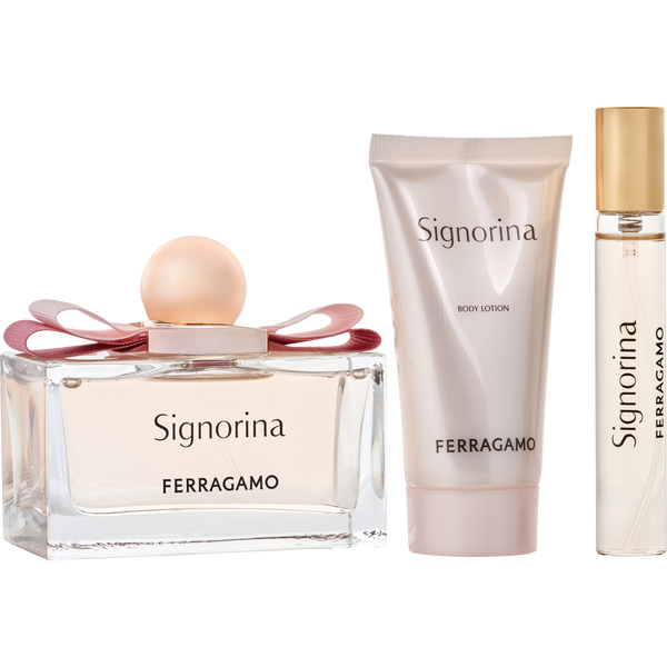 Signorina by Salvatore Ferragamo, Eau De Parfum Spray 3.4 oz & Body Lotion 1.7 oz & Eau De Parfum Spray 0.5 oz Mini, image 2 of 2