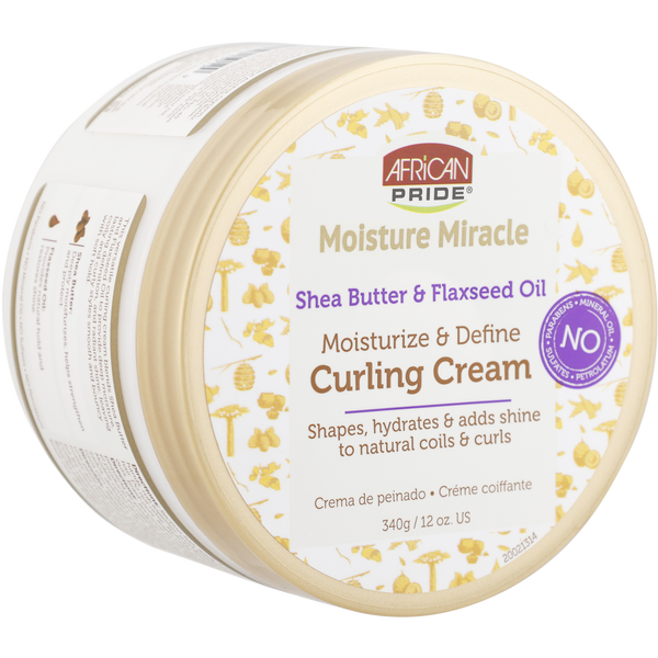 African Pride by African Pride, African Pride Moisture Miracle Shea Butter And Flaxseed Oil Curling Cream 12 oz