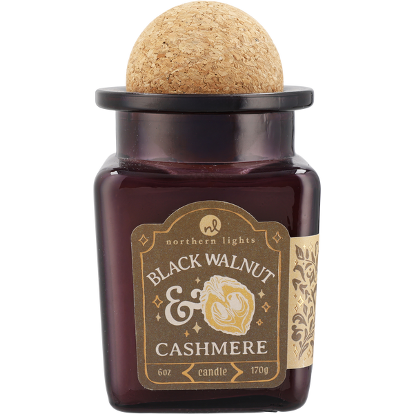 Black Walnut & Cashmere by Northern Lights, Soy Wax Candle 6 oz