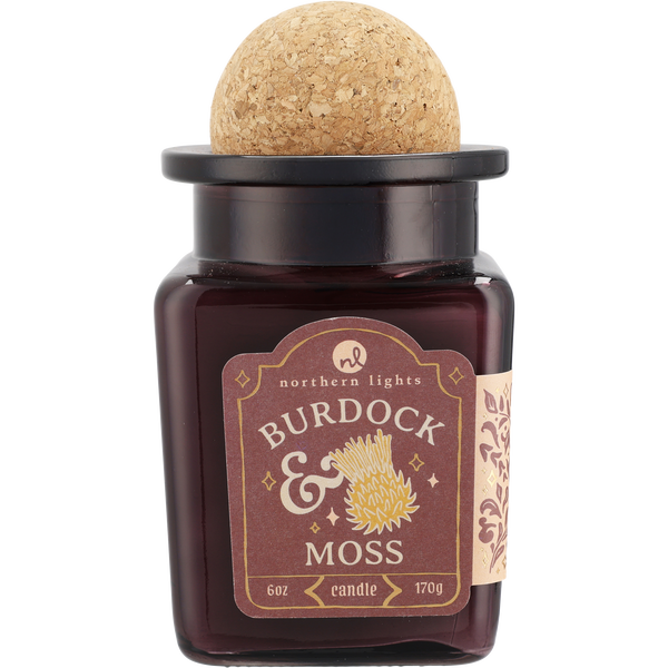 Burdock & Moss by Northern Lights, Soy Wax Candle 6 oz