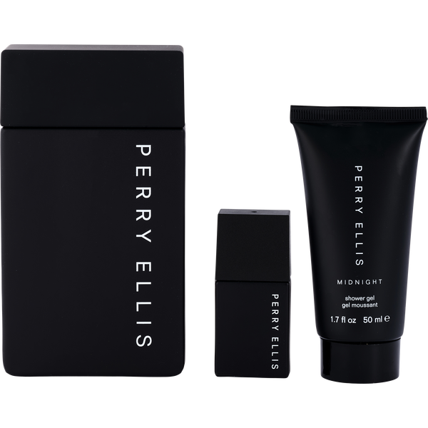 Perry Ellis Midnight by Perry Ellis, Eau De Toilette Spray 3.4 oz & Shower Gel 1.7 oz & Eau De Toilette Spray 0.25 oz Mini, image 2 of 2
