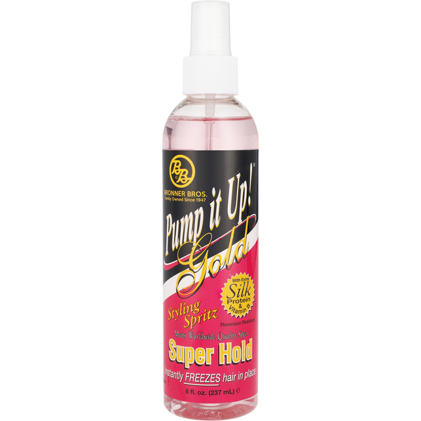 Bronner Brothers by Bronner Brothers, Bronner Brothers Pump It Up Gold Styling Spritz Super Hold 8 oz