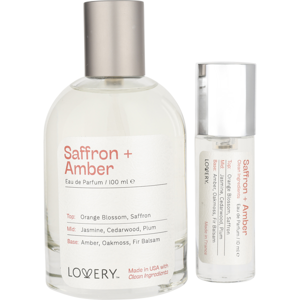 Lovery Saffron + Amber by Lovery, Eau De Parfum Spray 3.38 oz & Eau De Parfum Spray 0.33 oz Mini, image 2 of 2