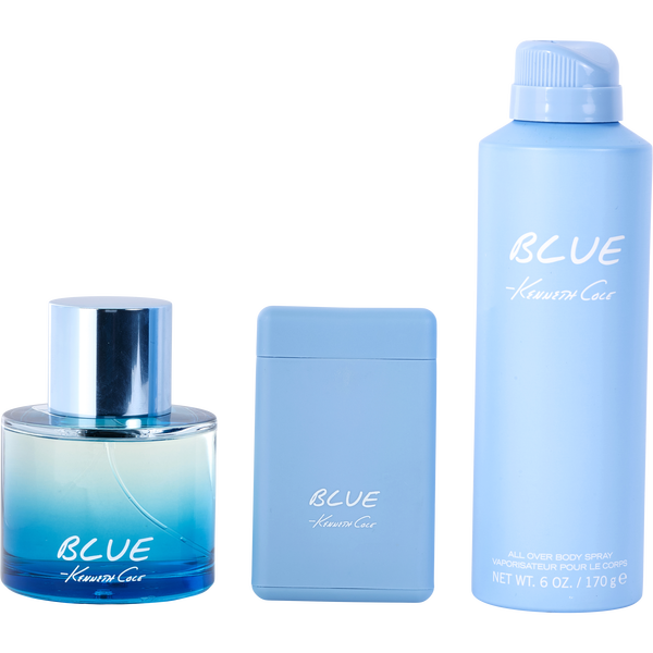 Kenneth Cole Blue by Kenneth Cole, Eau De Toilette Spray 3.4 oz & All Over Body Spray 6 oz & Eau De Toilette Spray 0.6 oz, image 2 of 2