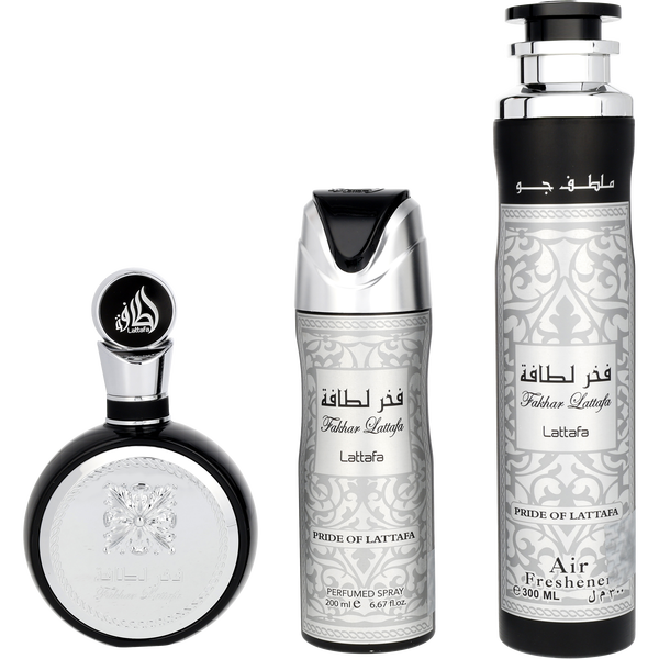 Lattafa Fakhar by Lattafa, Eau De Parfum Spray 3.4 oz & Perfumed Spray 6.67 oz & Air Freshener 10 oz, image 2 of 2